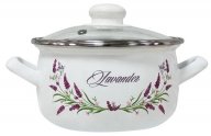 Кастрюля эмалированная Idea Home Lavander 6832794 24 см 6 л белая