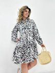 Свободное платье с длинным рукавом "Lichi" 50/52, Белый