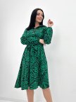 Платье в зебровый принт "Kate" 54/56, Зеленый