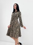 Платье в зебровый принт "Kate" 54/56, Капучино