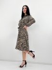 Платье в зебровый принт "Kate" 46/48, Капучино