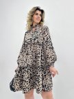 Свободное платье с длинным рукавом "Lichi" 50/52, Капучино