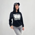 Женский свитшот с принтом зебры "Wild"