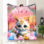 Плед 3D именной Котенок 15734 160х200 см
