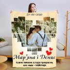 Плед 3D со своим фото Сердце любви 13464 160х200 см