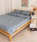 Постельное белье двуспальное Dushka Home Вареный хлопок 20485 180х215 см серое