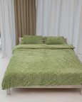 Постельное белье плюшевое евро Dushka Home 20729 200х220 см фисташковое