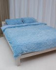 Постельное белье плюшевое евро Dushka Home 20717 200х220 см голубое
