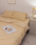 Постельное белье полуторное Dushka Home Байка 20664 160х215 см песочное