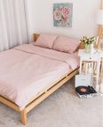 Постельное белье семейное Dushka Home Вареный хлопок 20475 160х215х2 см светло-розовое