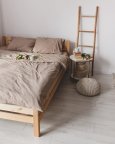 Постельное белье семейное Dushka Home Вареный хлопок 20491 160х215х2 см бежевое