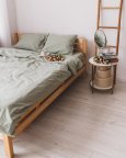 Постельное белье семейное Dushka Home Вареный хлопок 20499 160х215х2 см фисташковое
