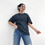 Футболка женская оверсайз "Simple" (Турция) 50/52, Черный