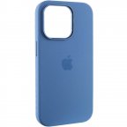 Чехол Silicone Case Metal Buttons (AA) для Apple iPhone 14 Pro (6.1")