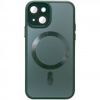 Чехол TPU+Glass Sapphire Midnight with MagSafe для Apple iPhone 14 (6.1")