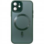 Чехол TPU+Glass Sapphire Midnight with MagSafe для Apple iPhone 12 (6.1")