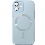 Чехол TPU+Glass Sapphire Midnight with MagSafe для Apple iPhone 12 (6.1")