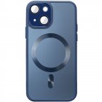 Чехол TPU+Glass Sapphire Midnight with MagSafe для Apple iPhone 14 (6.1")