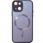 Чехол TPU+Glass Sapphire Midnight with MagSafe для Apple iPhone 14 (6.1")