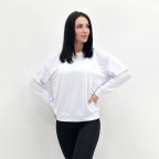 Свитшот женский однотонный "Kaplan" 54/56, Белый