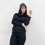 Свитшот женский однотонный "Kaplan" 50/52, Черный