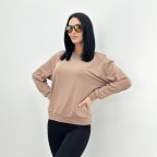 Свитшот женский однотонный "Kaplan" 50/52, Капучино