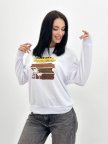 Женский свитшот с рисунком "California" Белый, 54/56