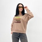 Женский свитшот с рисунком "California" Капучино, 42/44