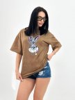 Женская футболка с кроликом "Roger" (Турция) Капучино, 46/48