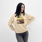 Женский свитшот с рисунком "California" Бежевый, 50/52