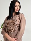 Свитшот с леопардовым принтом "Feline" Капучино, 54/56