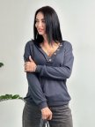 Женский пуловер с v-образным вырезом "Pearl" 42/44, Графит