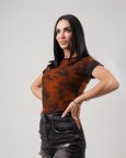 Футболка женская тай дай "Storm" 42/44, Терракотовый