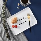 Поднос пластиковый 14425 28х20 см белый с надписью home