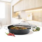 Кастрюля с крышкой Maestro MR-4426-S 26 см 2.5 л черная