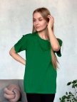 Женский комплект футболка и велосипедки в рубчик Gear 50/52, Зеленый