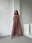 Сарафан женский летний длинный "Charlotte" 50/52, Шоколадный