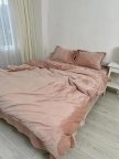 Постельное белье плюшевое евро Dushka Home 20838 200х220 см пудровое