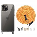 Чехол TPU Transparent with Straps для Apple iPhone 15 (6.1")