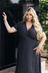 Длинное летнее платье в цветочный принт "Bestie" 50, Черный