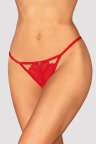 Стринги з розрізом Obsessive Ingridia otwarte Червоні XL/2XL