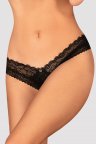 Стринги з розрізом Obsessive Medilla otwarte Чорні XL/2XL