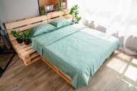 Простынь на резинке Ardesto Mix MatСh ART1620FSG 160х200+30 см шалфей
