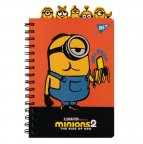 Блокнот на спирали c разделителями А5 YES Minions 151778 80 листов