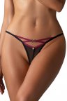Трусики стринги з розрізом Obsessive Novenes otwarte Чорні XL/2XL