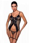Сітчастий корсет Passion Beth Чорний S/M