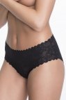 Безшовні мереживні трусики сліпи Julimex Bellie Maxi Чорний M