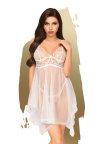 Прозорий пеньюар Penthouse Naughty Doll, Білий, S, M