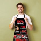 Фартук 3D "100% мужик" 4158 17555 80х60х24 см