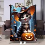 Плед 3D Halloween Cat 17602 160х200 см